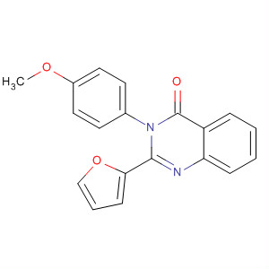 Structure of 4(3H)-Quinazolinone, 2-(2-furanyl)-3-(4-methoxyphenyl)-