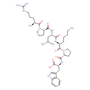 L-Tryptophan, L-arginyl-L-prolyl-L-leucyl-L-lysyl-L-prolyl-结构式