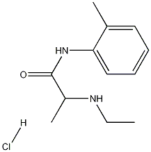 Structure of 2-(Ethylamino)-o-propionotoluidide Hydrochloride