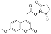 7-甲氧基-2-氧代苯并吡喃-4-乙酸 N-丁二酰亚胺酯结构式