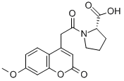 Structure of 1-[(7-Methoxy-2-oxo-2H-1-benzopyran-4-yl)acetyl]-L-proline