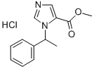1H-Imidazole-5-carboxylic acid, 1-(1-phenylethyl)-, methyl ester, monohydrochloride结构式