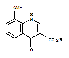 3-Quinolinecarboxylicacid, 1,4-dihydro-8-methoxy-4-oxo-结构式