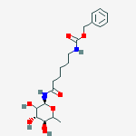 N-[(E-BENZYLOXYCARBONYLAMINO)CAPROYL]-B-L-FUCOPYRANOSYLAMINE结构式