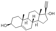 17A-PREGN-5-EN-20-YNE-3B,17-DIOL结构式