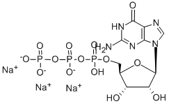 Structure of Guanosine 5-triphosphate trisodium salt