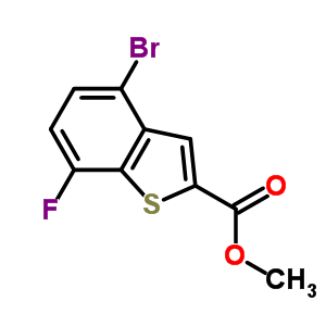 Structure of methyl 4-bromo-7-fluoro-1-benzothiophene-2-carboxylate