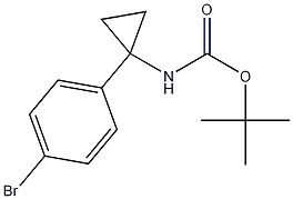 1-(4-溴苯基)-环丙基]氨基甲酸叔丁酯结构式