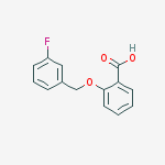 Structure of Benzoic acid, 2-[(3-fluorophenyl)methoxy]-