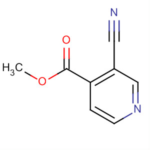 Structure of 4-Pyridinecarboxylic acid, 3-cyano-, Methyl ester