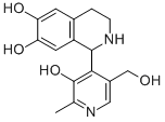 Structure of 1-(2-methyl-3-hydroxy-5-hydroxymethyl-4-pyridyl)-6,7-dihydroxy-1,2-3,4-tetrahydroisoquinoline