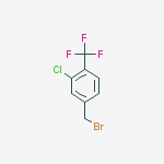 Structure of 4-(bromomethyl)-2-chloro-1-(trifluoromethyl)benzene