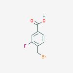 Benzoic acid, 4-(bromomethyl)-3-fluoro-结构式