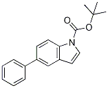 Structure of 1H-Indole-1-carboxylic acid, 5-phenyl-, 1,1-diMethylethyl ester