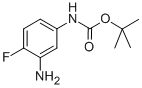 (3-氨基-4-氟苯基)-氨基甲酸叔丁酯结构式