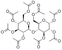 4-O-(2,3,4,6-四-O-乙酰基)-β-D-吡喃(型)葡糖基-D-吡喃(型)葡糖四乙酸酯结构式