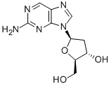 Structure of 2-AMINO-9-(BETA-D-2-DEOXYRIBOFURANOSYL)PURINE