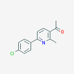 1-(6-(4-Chlorophenyl)-2-methylpyridin-3-yl)ethan-1-one结构式