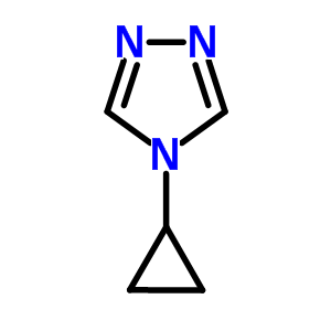 4-Cyclopropyl-4H-1,2,4-Triazole结构式