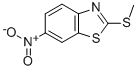 Structure of 2-(METHYLTHIO)-6-NITRO-1,3-BENZOTHIAZOLE