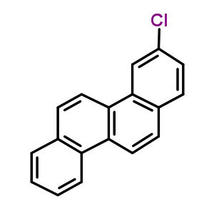Structure of chrysene, 3-chloro-
