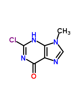 2-氯-9-甲基-3H-嘌呤-6(9H)-酮结构式