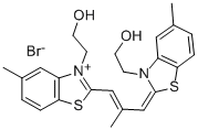 Structure of 3-(2-Hydroxyethyl)-2-[3-((3-(2-hydroxyethyl)-5-methyl-3H-benzothiazol-2-ylidene)-2-methyl)-1-propenyl]-5-methyl-benzothi