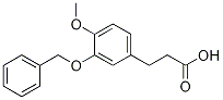 Structure of 3-(3-Benzyloxy-4-Methoxyphenyl)propionic acid, 96%