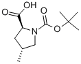 Structure of (2S,4R)-N-Boc-4-methylpyrrolidine-2-carboxylic acid