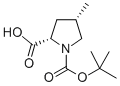 (2S,4S)-N-叔丁氧羰基-4-甲基吡咯烷-2-甲酸结构式