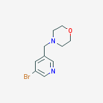 4-((5-bromopyridin-3-yl)methyl)morpholine结构式