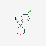 4-(4-chlorophenyl)tetrahydro-2H-pyran-4-carbonitrile结构式