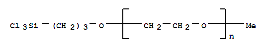 Structure of CH3O(C2H4O)6-9C3H6Cl3Si