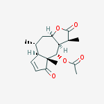 (3S)-3,3aα,4,4a,7aα,8,9,9aα-Octahydro-4α-acetoxy-3β,4aβ,8α-trimethylazuleno[6,5-b]furan-2,5-dione结构式