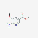 Methyl 6-amino-5-methoxynicotinate结构式