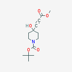 Structure of 1-Piperidinecarboxylic acid,4-hydroxy-4-(3-methoxy-3-oxo-1-propynyl)-, 1,1-dimethylethyl ester