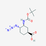 (1s,3r,4s)-4-azido-3-[(2-methylpropan-2-yl)oxycarbonylamino]cyclohexane-1-carboxylic Acid结构式