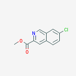 Chemical structure of 3-Isoquinolinecarboxylic acid, 7-chloro-, methyl ester