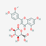 Structure of (2s,3s,4s,5r,6s)-6-[5,7-dihydroxy-2-(4-hydroxy-3-methoxyphenyl)-4-oxochromen-3-yl]oxy-3,4,5-trihydroxyoxane-2-carboxylic Acid