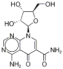 4-Amino-5,6,7,8-tetrahydro-5-oxo-8-(β-D-ribofuranosyl)pyrido[2,3-d]pyrimidine-6-carboxamide结构式