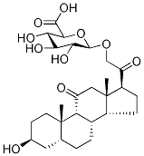 3α-Hydroxy-11,20-dioxo-5β-pregnan-21-yl β-D-glucopyranosiduronic Acid结构式
