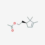Structure of (S)-2,2,3-trimethylcyclopent-3-ene-1-ethyl acetate