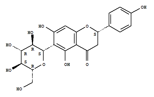 Structure of naringenin-6-C-glucoside