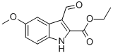 Structure of 3-FORMYL-5-METHOXY-1H-INDOLE-2-CARBOXYLIC ACID ETHYL ESTER