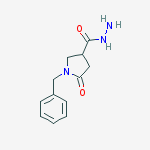 1-Benzyl-5-oxo-3-pyrrolidinecarbohydrazide结构式