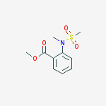 Structure of methyl 2-(N-methyl-N-(methanesulfonyl)amino)benzoate