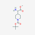 (S)-tert-butyl 4-(1-amino-2-methoxy-2-oxoethyl)piperidine-1-carboxylate结构式