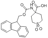 4-N-FMOC-氨基酸-4-羧基-1,1-二噁唑-四氢噻喃结构式
