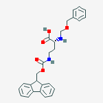 Butanoic acid,4-[[(9H-fluoren-9-ylmethoxy)carbonyl]amino]-2-[[(phenylmethoxy)carbonyl]amino]-, (2R)-结构式