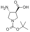 Structure of TRANS-4-AMINO-1-BOC-PYRROLIDINE-3-CARBOXYLIC ACID